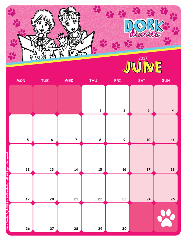 dork diaries -calendar-JUNE2017-preview2