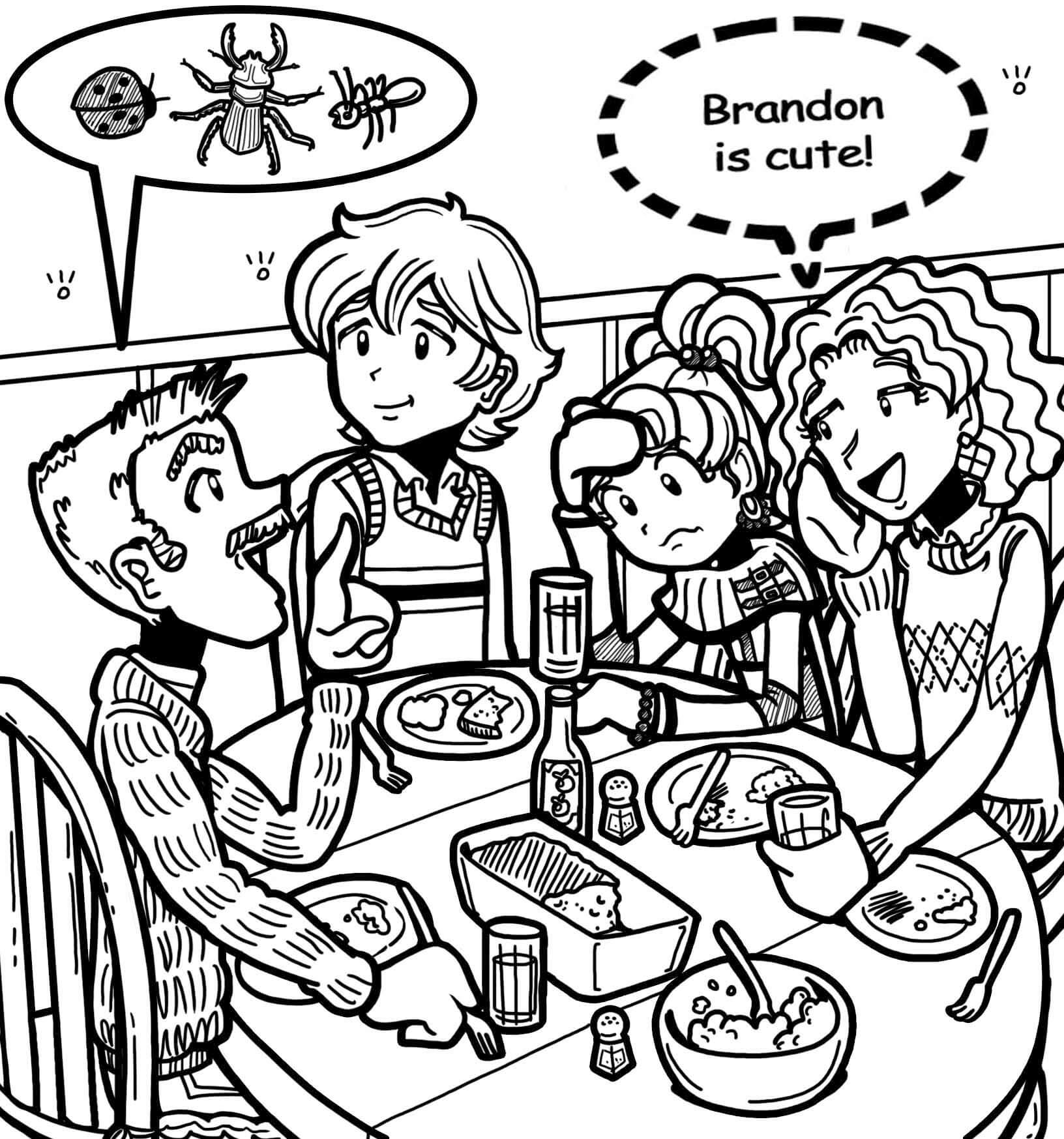 WHAT HAPPENED WHEN BRANDON CAME OVER FOR DINNER – Dork Diaries