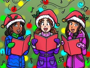 Singing Christmas carols