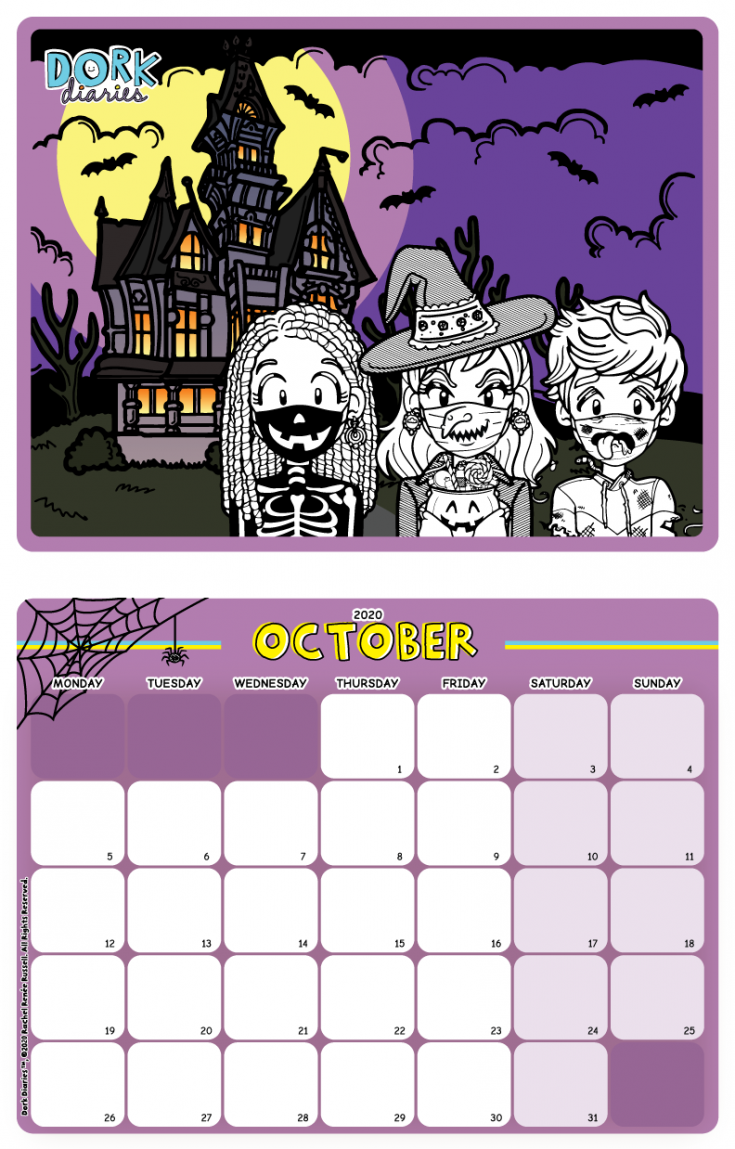 Spooky October Calendars!! Dork Diaries