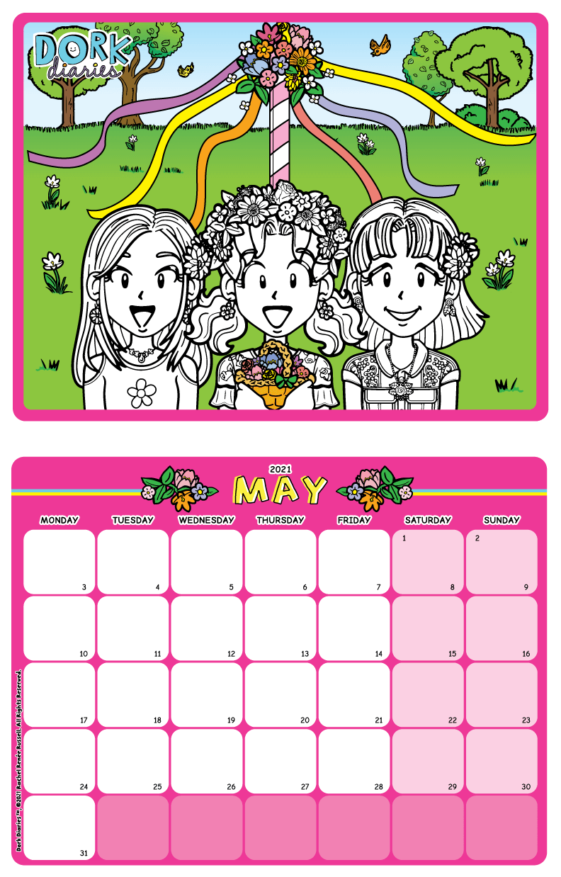 May calendars May Day Dork Diaries UK