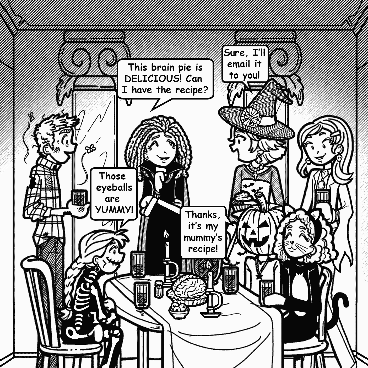 HALLOWEEN HAUNTED HOUSE – DEADLY DINING ROOM – Dork Diaries