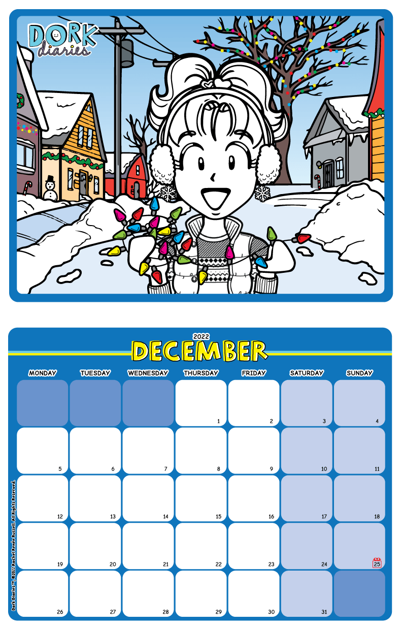 December calendar let’s decorate!!! Dork Diaries