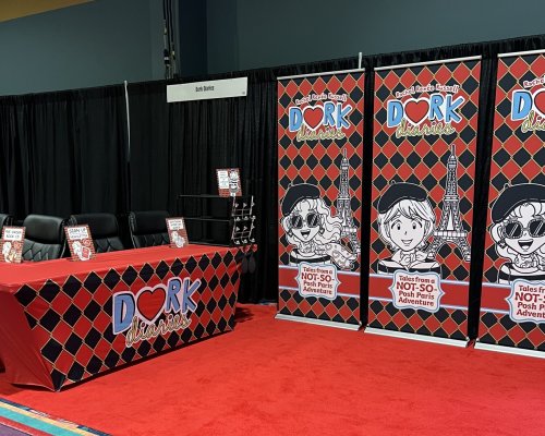 Dork Diaries Booth 118 at the Girl Scout Convention 2023