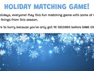 Holiday Matching Game